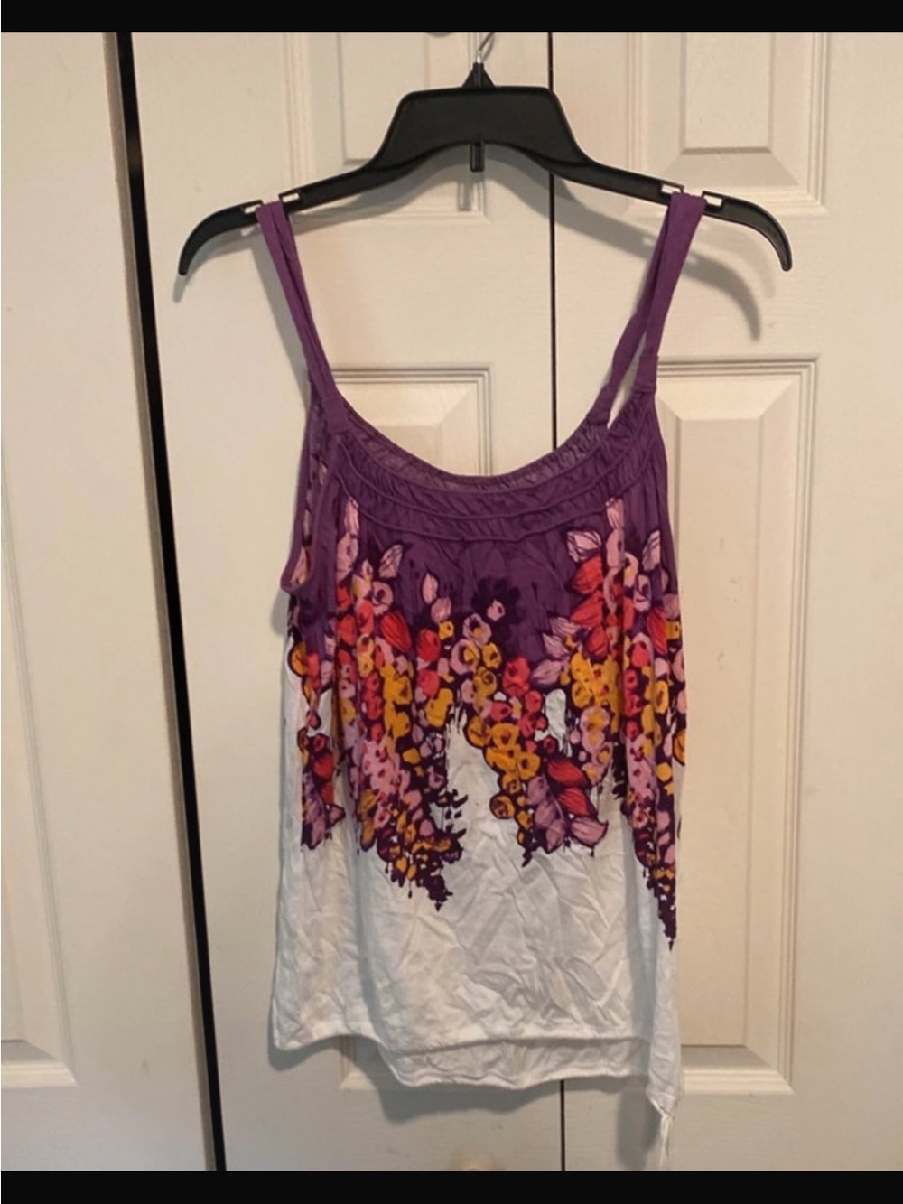American Eagle Purple Floral Sleeveless Women's Tank Top